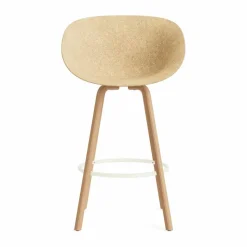 Mat Bar Armchair karmstol 75 cm Hemp-beech-cream steel