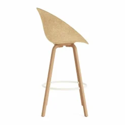 Mat Bar Armchair karmstol 75 cm Hemp-beech-cream steel