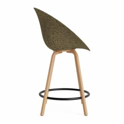Mat Bar Armchair karmstol 65 cm Seaweed-beech-black steel