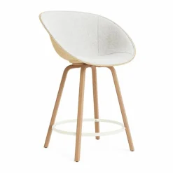 Mat Bar Armchair karmstol framsideklädd 65 cm Hallingdal 110-hemp-beech-cream steel