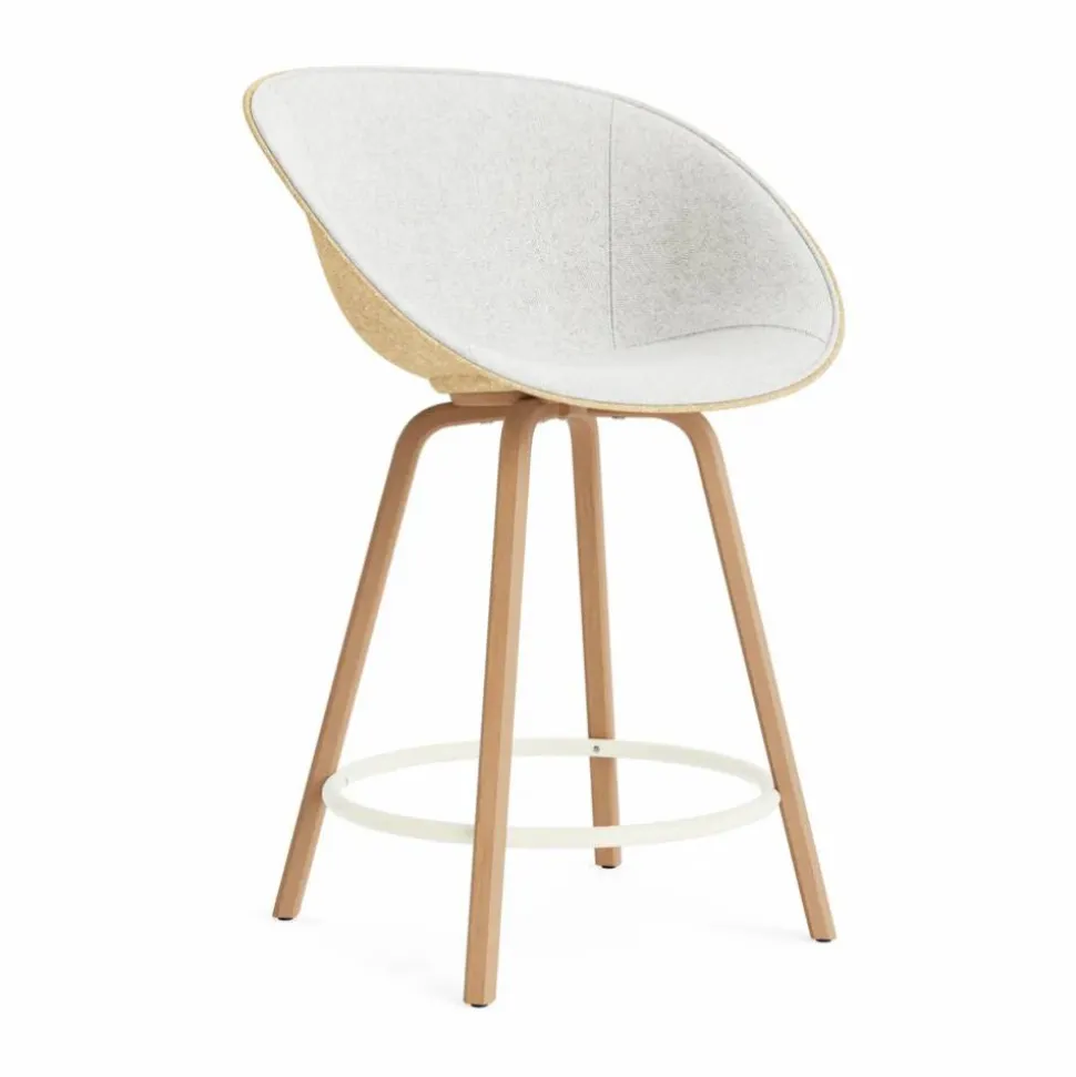 Mat Bar Armchair karmstol framsideklädd 65 cm Hallingdal 110-hemp-beech-cream steel