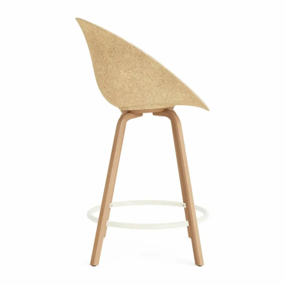 Mat Bar Armchair karmstol framsideklädd 65 cm Hallingdal 110-hemp-beech-cream steel