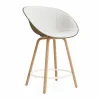 Mat Bar Armchair karmstol framsideklädd 65 cm Hallingdal 110-seaweed-beech-cream steel