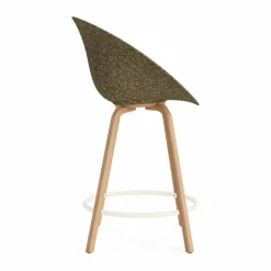 Mat Bar Armchair karmstol framsideklädd 65 cm Hallingdal 110-seaweed-beech-cream steel