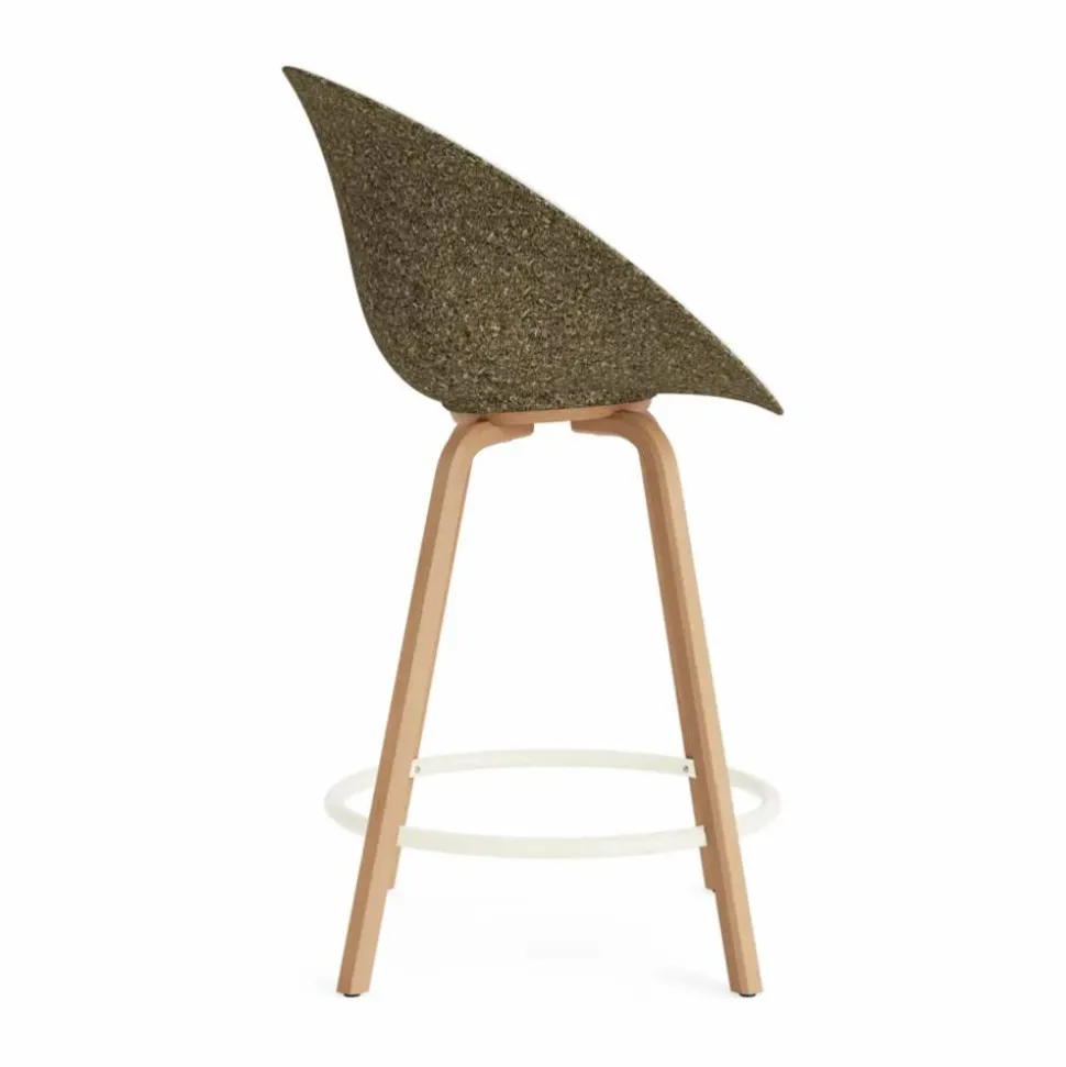 Mat Bar Armchair karmstol framsideklädd 65 cm Hallingdal 110-seaweed-beech-cream steel