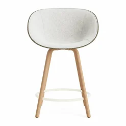 Mat Bar Armchair karmstol framsideklädd 65 cm Hallingdal 110-seaweed-beech-cream steel
