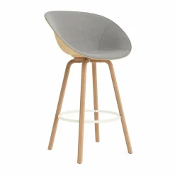 Mat Bar Armchair karmstol framsideklädd 75 cm Remix 133-hemp-beech-cream steel