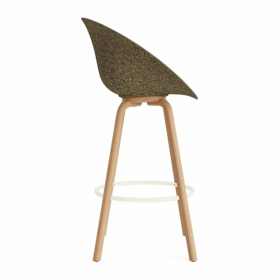 Mat Bar Armchair karmstol framsideklädd 75 cm Hallingdal 110-seaweed-beech-cream steel