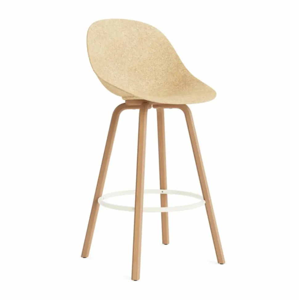 Mat Bar Chair barstol 75 cm Hemp-beech-cream steel