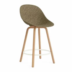 Mat Bar Chair barstol 65 cm Seaweed-beech-cream steel