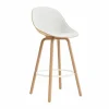 Mat Bar Chair barstol framsideklädd 75 cm Hallingdal 110-hemp-beech-cream steel