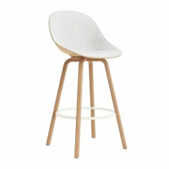 Mat Bar Chair barstol framsideklädd 75 cm Hallingdal 110-hemp-beech-cream steel