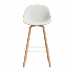 Mat Bar Chair barstol framsideklädd 75 cm Hallingdal 110-hemp-beech-cream steel