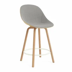 Mat Bar Chair barstol framsideklädd 65 cm Remix 133-hemp-beech-cream steel