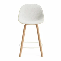 Mat Bar Chair barstol framsideklädd 65 cm Hallingdal 110-hemp-beech-cream steel