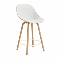 Mat Bar Chair barstol framsideklädd 65 cm Hallingdal 110-hemp-beech-cream steel