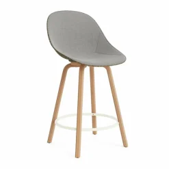 Mat Bar Chair barstol framsideklädd 65 cm Remix 133-seaweed-beech-cream steel