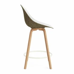 Mat Bar Chair barstol framsideklädd 65 cm Hallingdal 110-seaweed-beech-cream steel