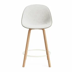 Mat Bar Chair barstol framsideklädd 65 cm Hallingdal 110-seaweed-beech-cream steel