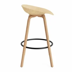 Mat Barstool barpall 75 cm Hemp-beech-black steel