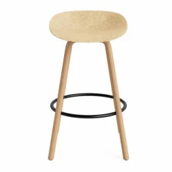 Mat Barstool barpall 75 cm Hemp-beech-black steel