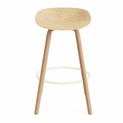 Mat Barstool barpall 75 cm Hemp-beech-cream steel