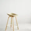 Mat Barstool barpall 65 cm Hemp-beech-cream steel