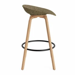 Mat Barstool barpall 75 cm Seaweed-beech-black steel