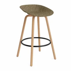 Mat Barstool barpall 75 cm Seaweed-beech-black steel
