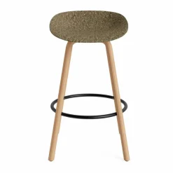 Mat Barstool barpall 75 cm Seaweed-beech-black steel