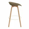 Mat Barstool barpall 75 cm Seaweed-beech-cream steel