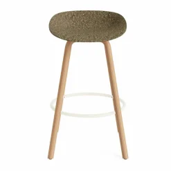 Mat Barstool barpall 75 cm Seaweed-beech-cream steel