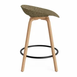 Mat Barstool barpall 65 cm Seaweed-beech-black steel