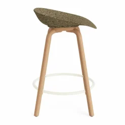 Mat Barstool barpall 65 cm Seaweed-beech-cream steel
