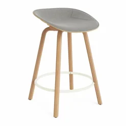 Mat Barstool barpall framsideklädd 65 cm Remix 133-hemp-beech-cream steel