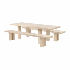Max bord med bänkar 250 cm Ask