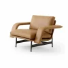Meantime AV29 loungefåtölj Warm black-Noble leather Cognac