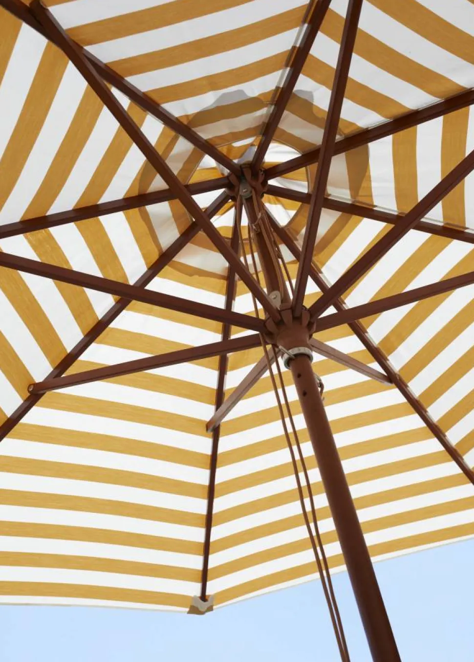 Messina parasoll Golden Yellow Stripes Ø270 cm