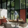 Midst pelarbord Grey marble-black Ø140 cm
