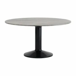 Midst pelarbord Grey marble-black Ø140 cm