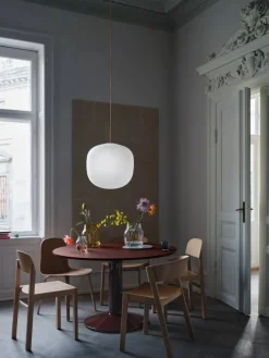 Midst pelarbord Grey marble-black Ø140 cm