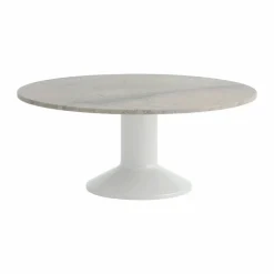 Midst soffbord Grey marble-grey Ø90 cm