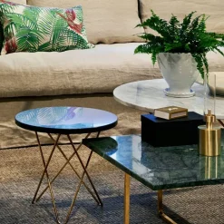 Mini O Table soffbord Marmor grå rostfritt stativ
