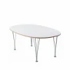 Mi 306 Superellips matbord vit naturkant kromben