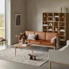MK46 Mogens Koch 3-sits soffa Lacquered oak-cognac leather