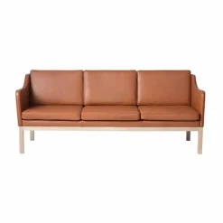 MK46 Mogens Koch 3-sits soffa Lacquered oak-cognac leather