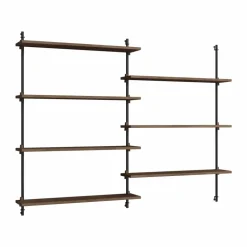 Moebe wall shelving ws.115.2 Smoked oak-black