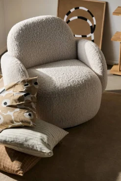 Mo fåtölj med snurrfunktion Glore White 1243