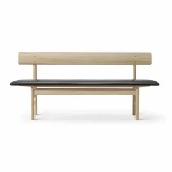 Mogensen 3171 bänk Såpad ek-läder omni 301 black