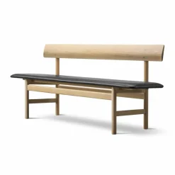 Mogensen 3171 bänk Såpad ek-läder omni 301 black